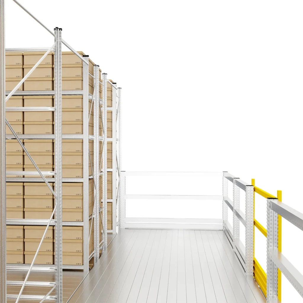 Antresola magazynowa z podestem
